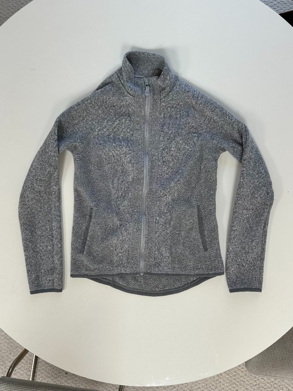 Zella Grey Slim Zip Up Jacket Small
